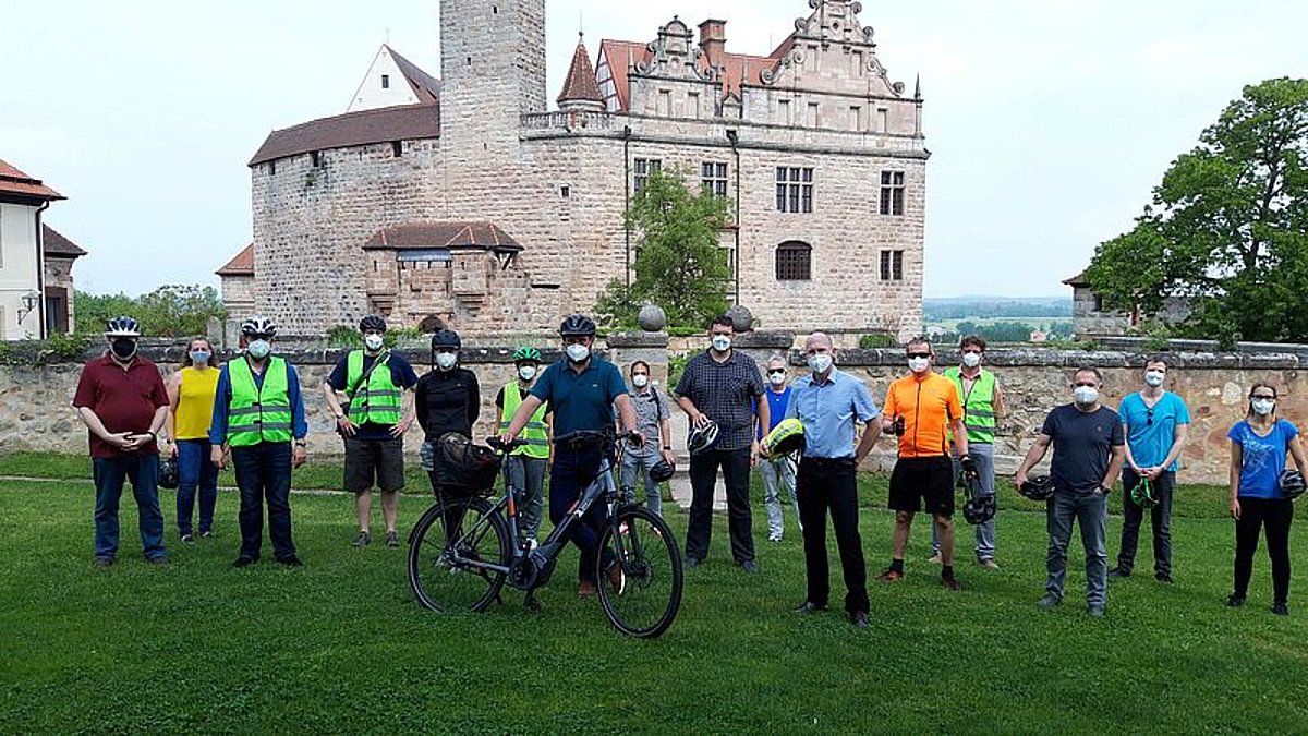 Gruppenfoto mit Bürgermeistern in Cadolzburg